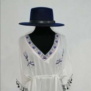 Mexican Beautiful white Kimono/MIDI Dress/Tunic